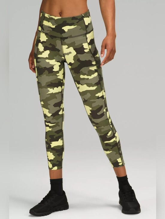 lululemon athletica Pants - NWOT Lululemon Leggings - Size 14 - 23" Inseam - Green Camouflage